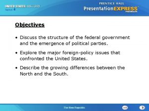 425 Section Chapter Section 1 Objectives Discuss the