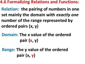 4 6 Formalizing Relations and Functions Relation the