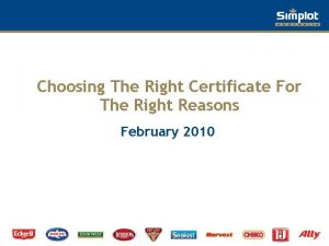 Choosing The Right Certificate For The Right Reasons