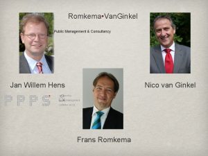 Romkema Van Ginkel Public Management Consultancy Jan Willem