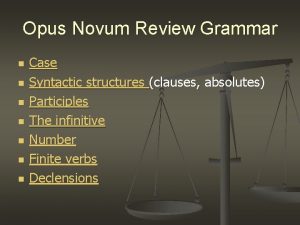 Opus Novum Review Grammar n n n n