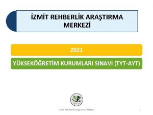 ZMT REHBERLK ARATIRMA MERKEZ 2021 YKSEK RETM YKSEKRETM