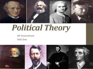 Political Theory AP Government Unit One State of