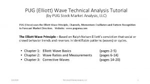 PUG Elliott Wave Technical Analysis Tutorial by PUG