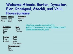Welcome Atomic Burton Dynastar Elan Rossignol Stockli and