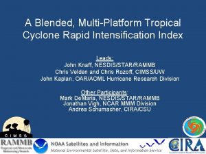 A Blended MultiPlatform Tropical Cyclone Rapid Intensification Index