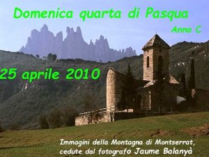 Domenica quarta di Pasqua Anno C 25 aprile