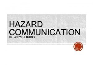 CFR 1910 1200 OSHA Hazard Communication Standard This