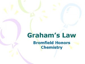 Grahams Law Bromfield Honors Chemistry Diffusion and Effusion