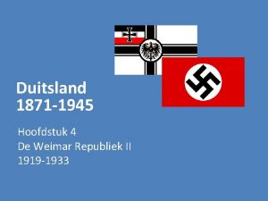 Duitsland 1871 1945 Hoofdstuk 4 De Weimar Republiek