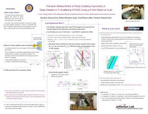 Precision Measurement of ParityViolating Asymmetry in Introduction 2