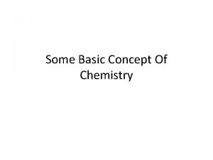 Some Basic Concept Of Chemistry Matter Matter is
