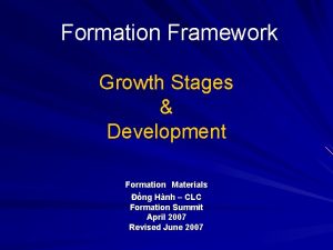 Formation Framework Growth Stages Development Formation Materials ng