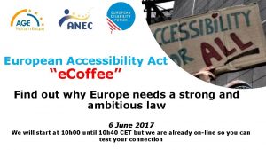 European Accessibility Act e Coffee Find out why