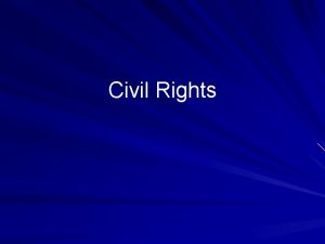 Civil Rights Segregation What is segregation The separation