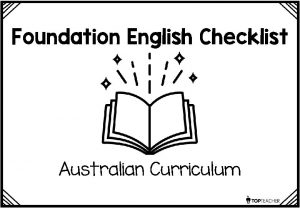 Foundation English Checklist Australian Curriculum Foundation English Language