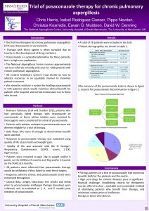 Trial of posaconazole therapy for chronic pulmonary aspergillosis