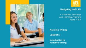 Navigating NAPLAN A Voiceless Teaching and Learning Program