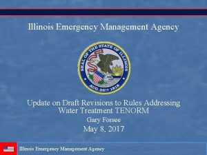 Illinois Emergency Management Agency Update on Draft Revisions