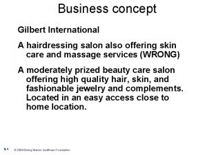 Business concept Gilbert International A hairdressing salon also