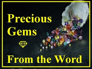 Precious Gems From the Word Gems from Gods
