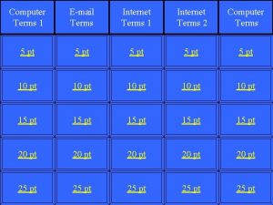 Computer Terms 1 Email Terms Internet Terms 1