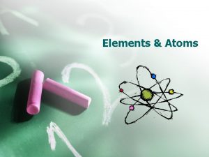 Elements Atoms Refresher Matter is anything that takes