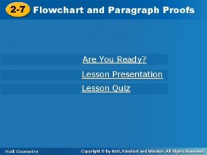 2 7 Flowchartand and Paragraph Proofs Are You