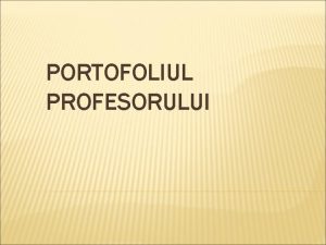 PORTOFOLIUL PROFESORULUI PARTEA I CV europas Documente personale