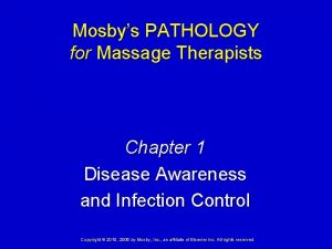 Mosbys PATHOLOGY for Massage Therapists Chapter 1 Disease