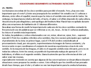 SOLUCIONARIO SEGUIMIENTO ACTIVIDADES 30032020 1 1 TEXTO Los