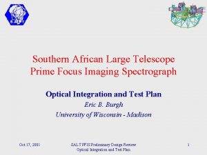 Southern African Large Telescope Prime Focus Imaging Spectrograph