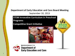 Department of Early Education and Care Board Meeting