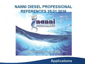 NANNI DIESEL PROFESSIONAL REFERENCES 25 01 2016 Export