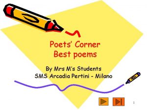 Poets Corner Best poems By Mrs Ms Students