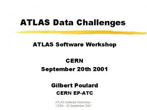 ATLAS Data Challenges ATLAS Software Workshop CERN September