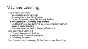 Machine Learning Supervised Learning Classification and Regression KNearest