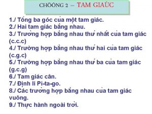 CHNG 2 TAM GIAC 1 T ng ba