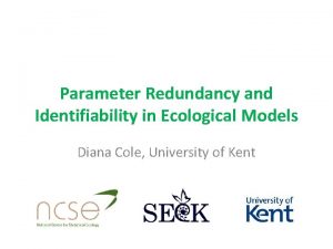 Parameter Redundancy and Identifiability in Ecological Models Diana