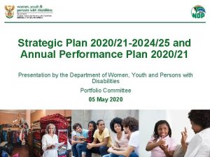 Strategic Plan 202021 202425 and Annual Performance Plan