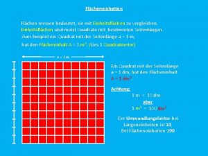 Flcheneinheiten Flchen messen bedeutet sie mit Einheitsflchen zu