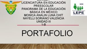 BONILLA LICENCIATURA EN EDUCACIN PREESCOLAR PANORAMA DE LA