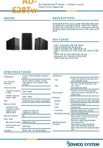 ADS 28 Tw Acousticdesign series surfacemount Dual 8