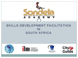 SKILLS DEVELOPMENT FACILITATION IN SOUTH AFRICA AN SDF