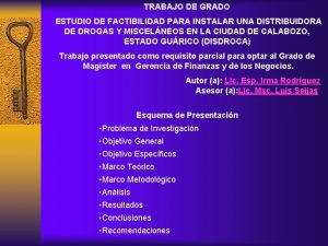 TRABAJO DE GRADO ESTUDIO DE FACTIBILIDAD PARA INSTALAR