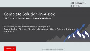 JD Edwards Summit Complete SolutionInABox JDE Enterprise One