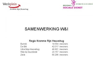 SAMENWERKING WI Regio Kromme Rijn Heuvelrug Bunnik De