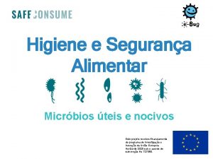 Higiene e Segurana Alimentar Micrbios teis e nocivos