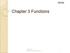 REV 00 Chapter 3 Functions DDC 1123 PENGATURCARAAN