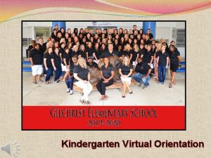 Kindergarten Virtual Orientation Meet our Kindergarten Teachers Ms